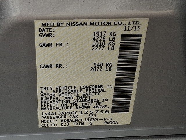 2016 Nissan Altima 2.5 SV
