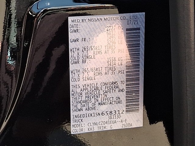 2025 Nissan Frontier Crew Cab SV 4x4