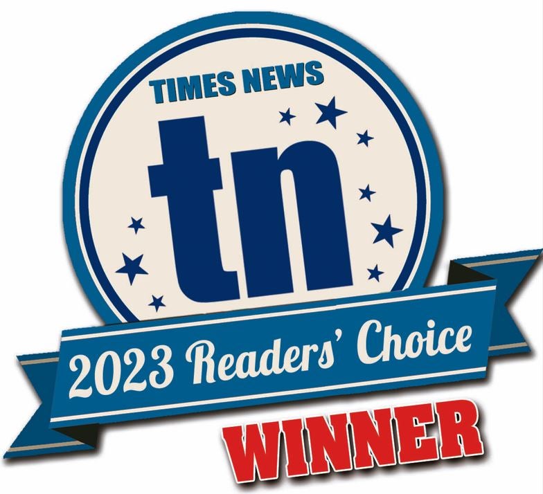 Times News tn 2023 Readers' Choice Winner award badge.